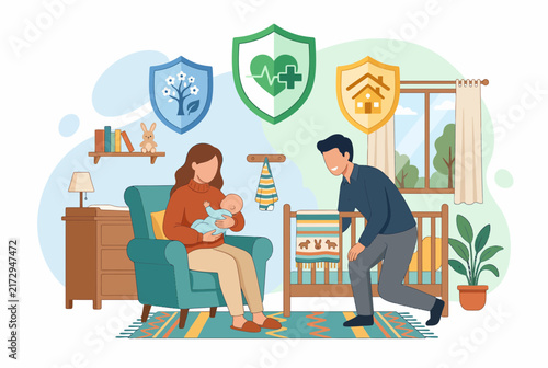 Family Health and Life Insurance Protection for New Parents and Baby
