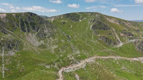 Transalpina Highway Crossing Mountain Amphitheater