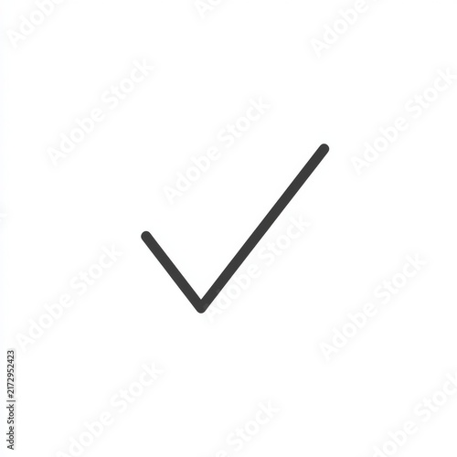 Simple checkmark drawn with thin dark lines
