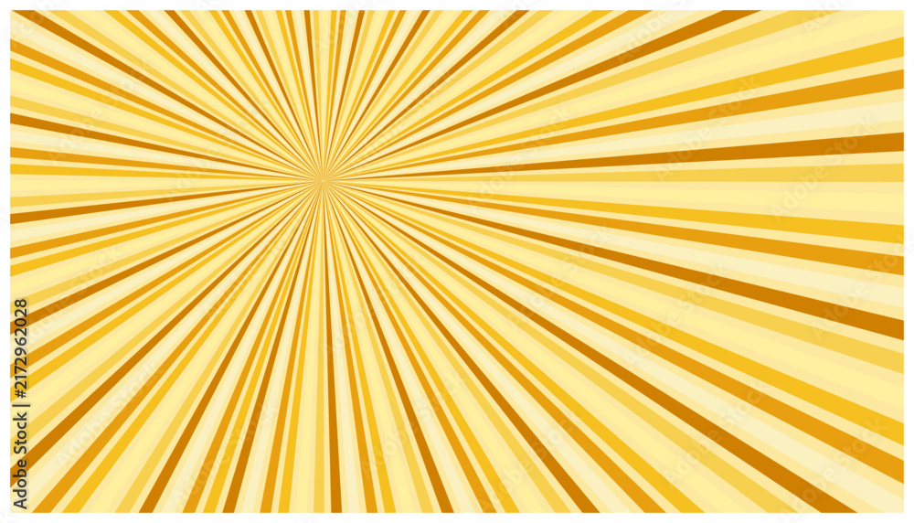Obraz premium Golden sunburst background with light yellow radial beams for bright decorative designs.