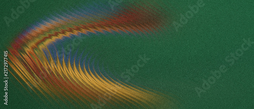 Принти на полотні Grainy forest green, undulating luminous golden threads, subtle ruby and teal st