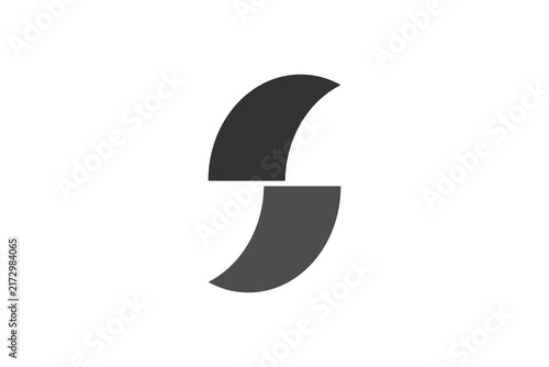 Minimalist Abstract Letter S Geometric Logo Icon