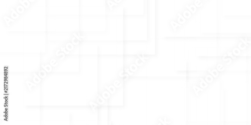 Modern Abstract white background design with layers of textured white transparent material in triangle and squares shapes. White color technology concept geometric line vector background.