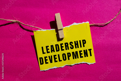 Bild auf Leinwand Leadership development text concept photo