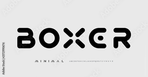 Sport modern minimal logo alphabet fonts. Typography minimalist urban digital fashion future creative logos fonts. vector illustration