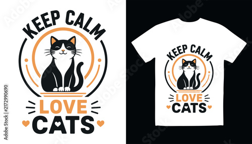 Purr more worry less typography quote design with sleeping ginger cat for apparel typography sleeping clothing peaceful