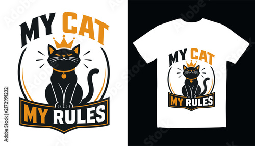 Keep calm love cats typography design with a cute black cat vector illustration typography illustration whiskers creative