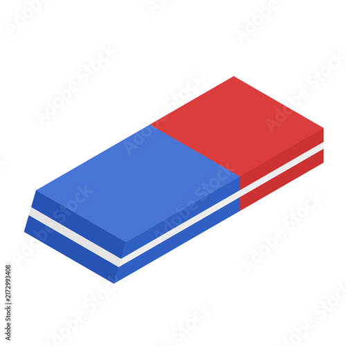 eraser isometric icon