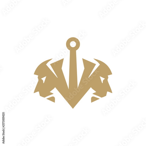 Anchor Lion Logo Icon Vector