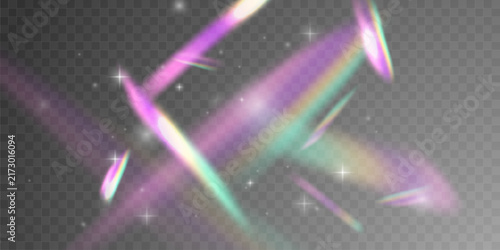 Colorful light and confetti effects, zigzag falling from the top of the beam, swirl vector.