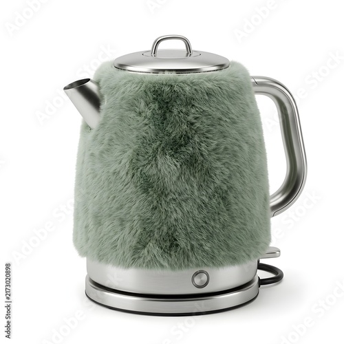 Fluffy Sage Green Electric Kettle