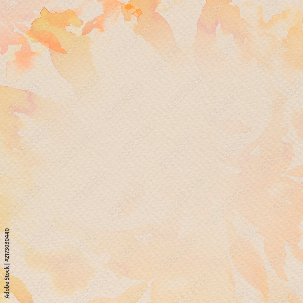 Naklejka premium Orange watercolor background, autumn season