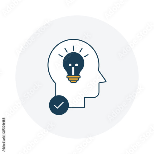 Understand Icon, Understanding and Knowledge Concept for Learning and Education, Modern Understanding Icon for Insight, Awareness, Communication & Problem Solving, vector