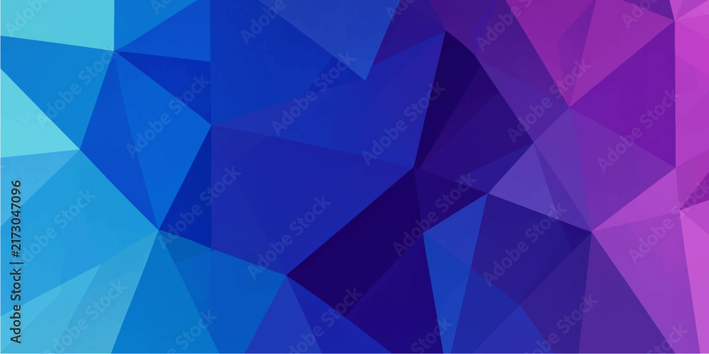 Obraz premium Polygon Abstract Vector Background with Vibrant Gradient Blue Purple Pink Geometric Shapes for Modern Design