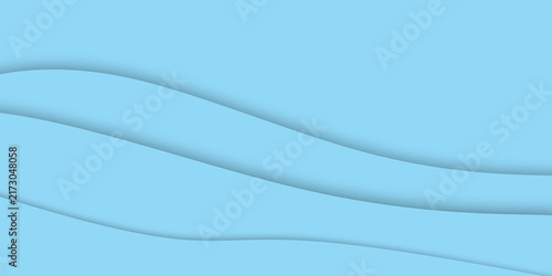 Minimalist light blue background featuring soft paper cut style waves and smooth layered curves.