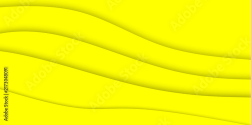 A vibrant yellow abstract background featuring elegant flowing wave patterns and soft depth.