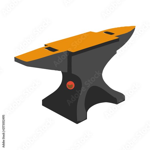 Foto Blacksmith anvil with orange top