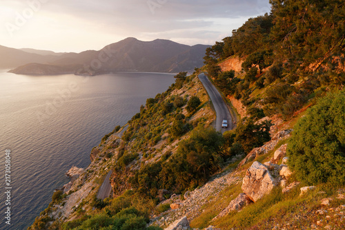 Turkey, Mugla, Fethiye, Costal road between Faralya and Oludeniz