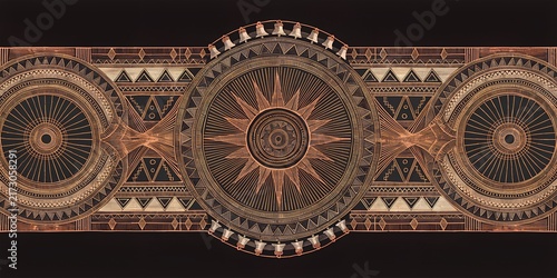 Rare Traditional Ornamental Border with Intricate South Asian Heritage Details