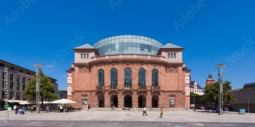 Germany, Mainz, State theatre on Gutenberg square