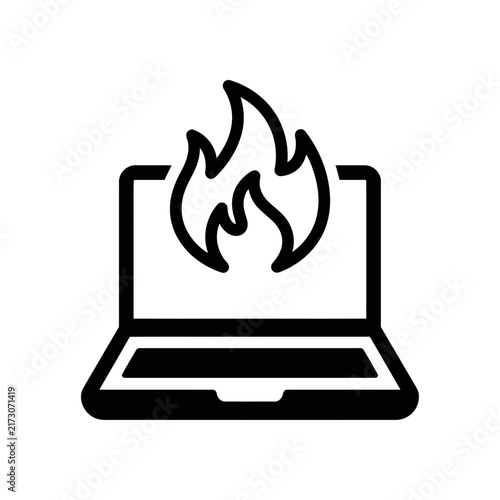 Laptop Overheating Icon