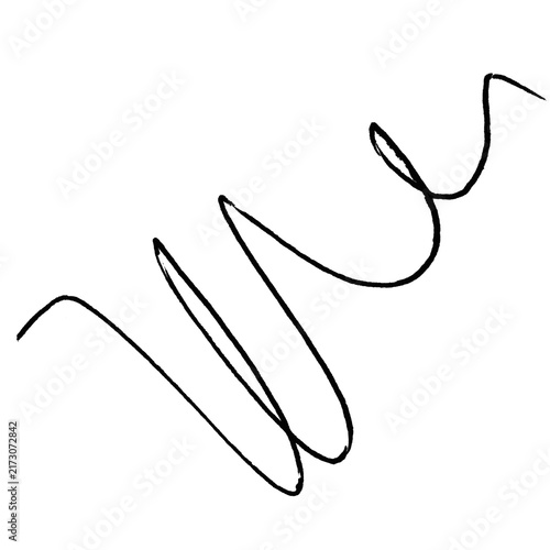 Bild auf Leinwand Black ink handwritten signature or abstract scribble isolated on a transparent b
