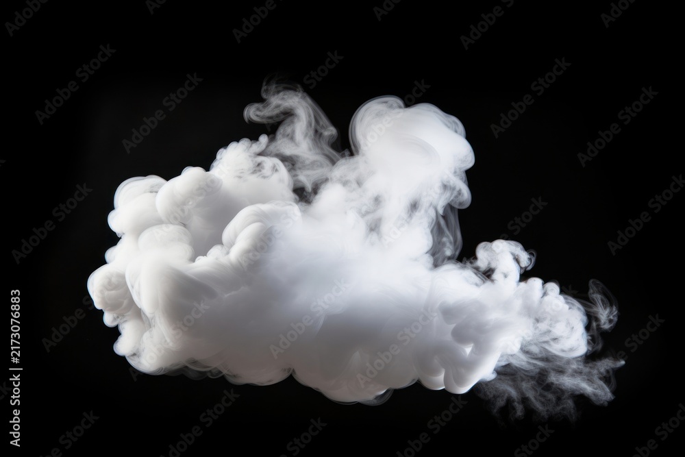 Obraz premium Dry ice fog effect smoke black background monochrome.