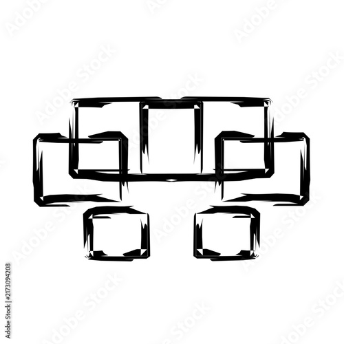 Minimalist dotted line emoticon featuring a shocked facial expression with a circular outline, wide eyes, and an open oval mouth isolated on a white background for clean design.