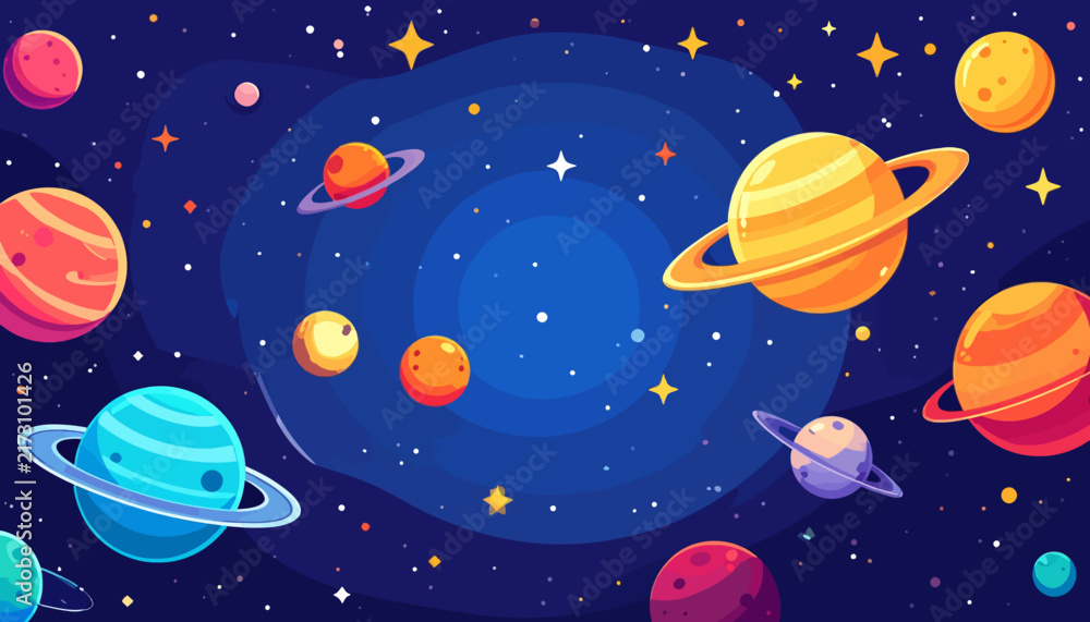 Fototapeta premium seamless pattern with space rocket