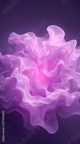 Radiant Bloom in Amethyst Mist