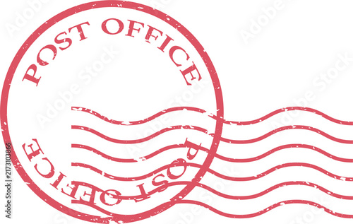 Принти на полотні Post office postmark cancellation mark icon vector illustration