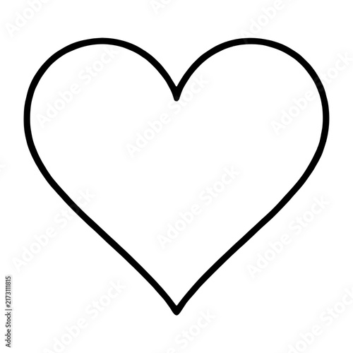 Easy Heart Coloring Page