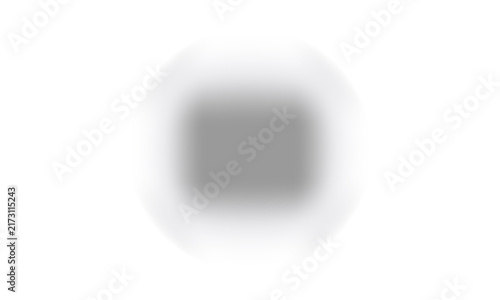 Blurred rectangular grey shape with soft edges isolated on transparent background