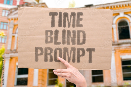 Quadro su tela "Time blind prompt" Awareness vanishes during coding