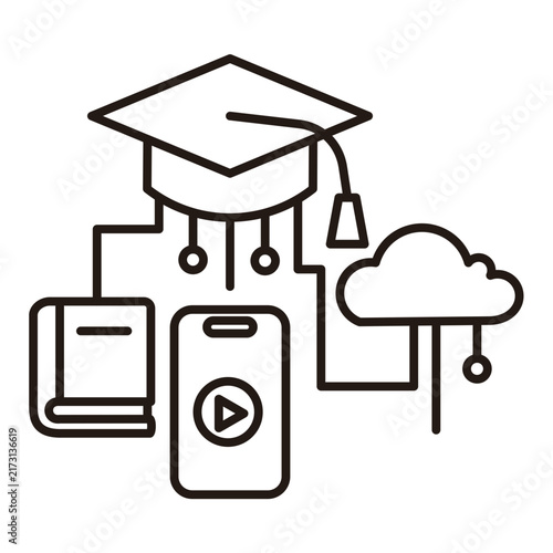 Digital Education  Icon Element For Design  