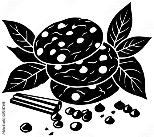 dessert illustration sweet silhouette food logo snack icon cookie outline bakery biscuit sugar delicious pastry tasty baked homemade treat shape and vector graphic background