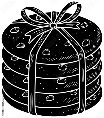 dessert illustration sweet silhouette food logo snack icon cookie outline bakery biscuit sugar delicious pastry tasty baked homemade treat shape and vector graphic background