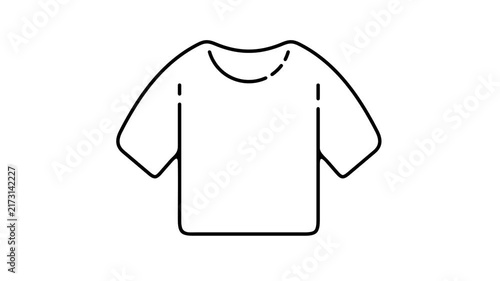 A stylized clothing animation showing a t-shirt reveal effect with alpha channel. Ideal for digital fashion retail, apparel brand advertisements, clothing shop promos, and motion design projects.