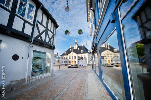 Old Town Hall on the square in Randers, Denmark