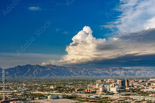Fotografie Monsoon Clouds Form Over The Santa Catalina Mountains A Few Miles North of Tucso
