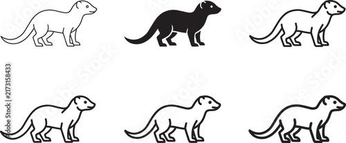 Kangaroo Hand Drawn Line Art Collection Featuring Australian Kangaroos in Different Poses, Wildlife Silhouettes and Minimal Animal Outline Illustrations