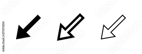 Foto Down-Left Arrow Icon Set