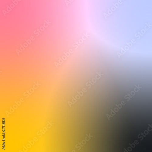 Gradient background blends pink yellow gray with a blurred aesthetic