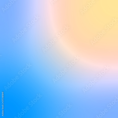 Gradient background blends soft blues yellows and peach tones smoothly