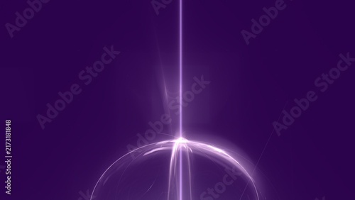 Obraz na płótnie luminous energy beam, glowing light source, purple digital ray, futuristic power