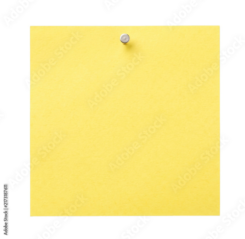 Quadro su tela A single yellow sticky note pinned to a transparent background