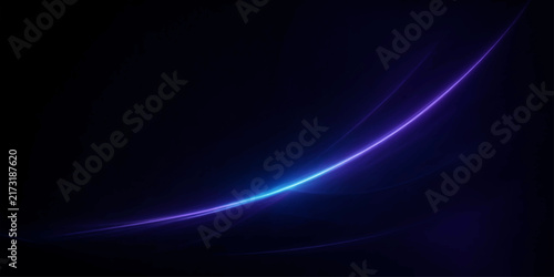 Dark Blue Abstract Background with Glowing Flowing Waves, Dynamic Light Rays, Energy Lines and Futuristic Motion for Modern Wallpaper and Digital Design