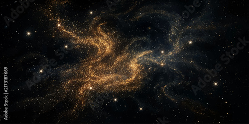 Space Galaxy Background with Glowing Stars, Cosmic Nebula, Deep Universe, Starfield and Abstract Night Sky for Modern Wallpaper Design