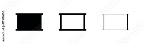 Canvas Print Vertical scrollbar or slider icon set