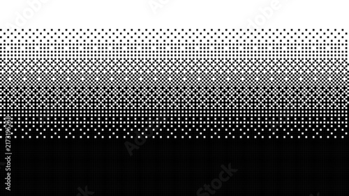 Pixel Art Inverted Dithering Gradient White to Black Pattern